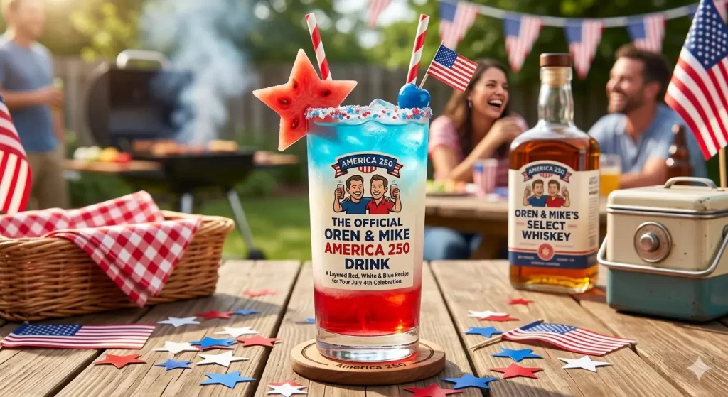 Make the Official Oren & Mike America 250 Drink: A Layered Red, White & Blue Recipe for Your July 4th Celebration